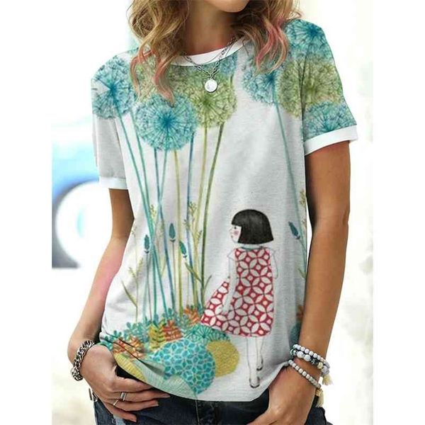 summer t shirt women's short sleeve cute little girl print t-shirt casual woman tshirts oversized 3xl plus size tees 210520, White
summer t shirt women's short sleeve cute little girl print t-shirt casual woman tshirts oversized 3xl plus size tees 210520, White