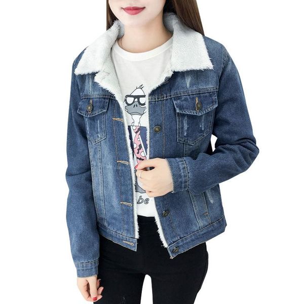 women's jackets spring autumn 2021 women lambswool jean coat with 4 pockets long sleeves warm jeans outwear wide denim jacket, Black;brown
women's jackets spring autumn 2021 women lambswool jean coat with 4 pockets long sleeves warm jeans outwear wide denim jacket, Black;brown