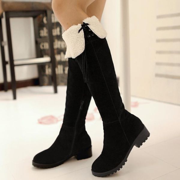 boots women winter knee warm zipper tassel thick high large size non-slip student shoe, Black
boots women winter knee warm zipper tassel thick high large size non-slip student shoe, Black