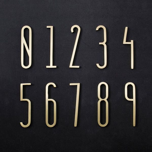 address digits 0-9 brass house number modern nordic style height 7cm apartment dormitory figures door plaque sign other hardware
address digits 0-9 brass house number modern nordic style height 7cm apartment dormitory figures door plaque sign other hardware