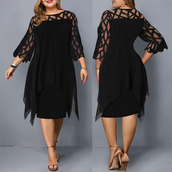 women's swimwear fashion women mid-calf dress chiffon hollow out casual lace sundress evening party vestidos de fiesta, White;black
women's swimwear fashion women mid-calf dress chiffon hollow out casual lace sundress evening party vestidos de fiesta, White;black