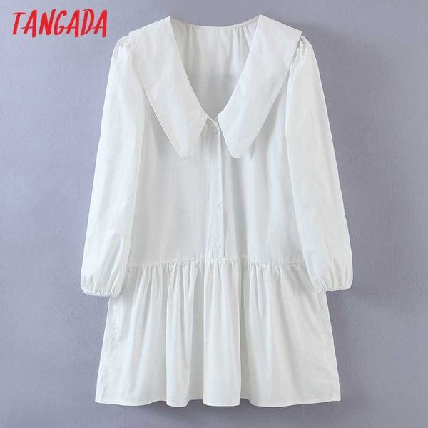 tangada women white dress oversize collar long sleeve ladies loose mini dress vestidos sl500 210609, Black;gray
tangada women white dress oversize collar long sleeve ladies loose mini dress vestidos sl500 210609, Black;gray