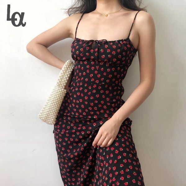 french vintage orange floral dress women casual spaghetti strap beach camisole summer office lady party vestidos 210519, Black;gray
french vintage orange floral dress women casual spaghetti strap beach camisole summer office lady party vestidos 210519, Black;gray