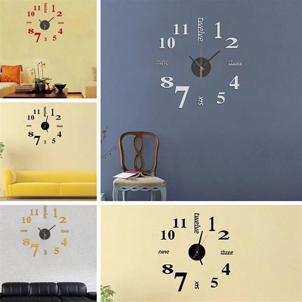 wall clocks creative 3d mute clock acrylic mirrors stickers decor removable living room art decal diy home decorations
wall clocks creative 3d mute clock acrylic mirrors stickers decor removable living room art decal diy home decorations