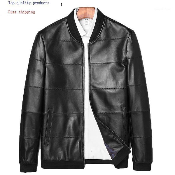 men's leather & faux 2021 genuine jacket men spring sheepskin coat for bomber real jackets 71j1690 kj2137, Black
men's leather & faux 2021 genuine jacket men spring sheepskin coat for bomber real jackets 71j1690 kj2137, Black