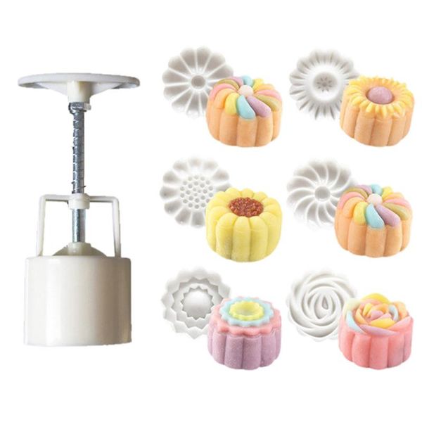 baking & pastry tools 6 style stamps 50g round flower moon cake mold mould white set mooncake decor diy hand pressure fondant
baking & pastry tools 6 style stamps 50g round flower moon cake mold mould white set mooncake decor diy hand pressure fondant