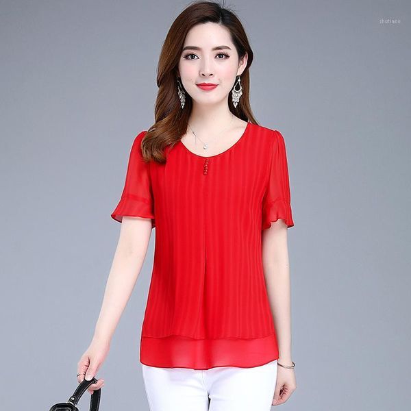 women's blouses & shirts fashion women spring summer style chiffon lady casual striped short sleeve blusas red green db457, White
women's blouses & shirts fashion women spring summer style chiffon lady casual striped short sleeve blusas red green db457, White
