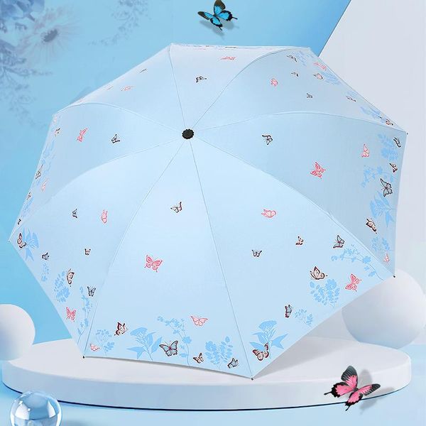 umbrellas ladies butterfly uv protection 3 folding umbrella black coating windproof rain sun student household u6b
umbrellas ladies butterfly uv protection 3 folding umbrella black coating windproof rain sun student household u6b