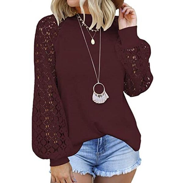 stylish women hollow out lace patchwork puff sleeve loose blouse shirt pullover stand collar hand wash spandex polyester regular women', White
stylish women hollow out lace patchwork puff sleeve loose blouse shirt pullover stand collar hand wash spandex polyester regular women', White