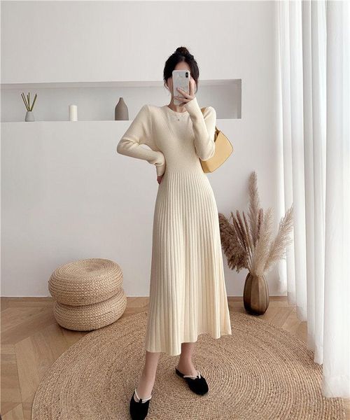 casual dresses fashion autumn and winter knit dress women 2021 mid-length a-line base sweater jumper shirt pleated vestidos y653, Black;gray
casual dresses fashion autumn and winter knit dress women 2021 mid-length a-line base sweater jumper shirt pleated vestidos y653, Black;gray