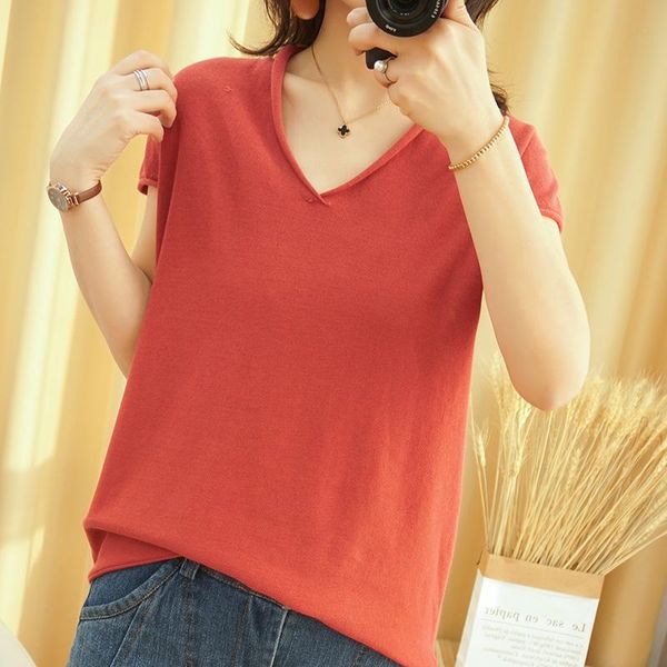 women's sweaters spring and summer short-sleeved woman v-neck pullover 100% cotton face sweater knitted base short sleeve, White;black
women's sweaters spring and summer short-sleeved woman v-neck pullover 100% cotton face sweater knitted base short sleeve, White;black