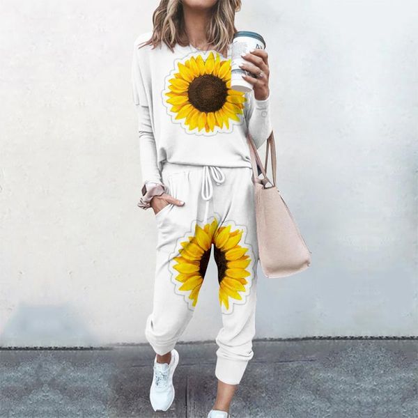 women's hoodies & sweatshirts tracksuit women 2 piece set loose street simple style sunflower print long sleeve casual suit clothes 202, Black
women's hoodies & sweatshirts tracksuit women 2 piece set loose street simple style sunflower print long sleeve casual suit clothes 202, Black