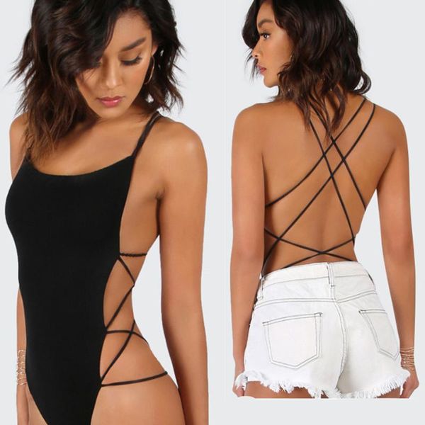 one-piece suits fashion ladies women sleeveless lace up cross bandage backless slim fit skinny black clubwear beach bodysuits leotard
one-piece suits fashion ladies women sleeveless lace up cross bandage backless slim fit skinny black clubwear beach bodysuits leotard