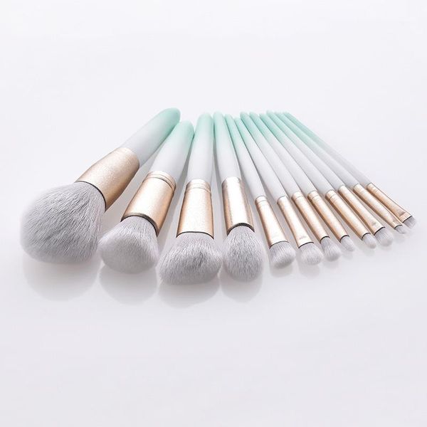 12pcs makeup brush set nylon hair wood handle cometics tools for women1