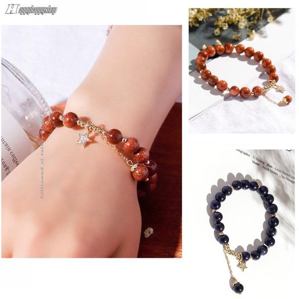 beaded, strands trendy natural gold and blue sandstone bracelets bangle for women fashion jewelry lovers commemoration day gifts, Black 
beaded, strands trendy natural gold and blue sandstone bracelets bangle for women fashion jewelry lovers commemoration day gifts, Black