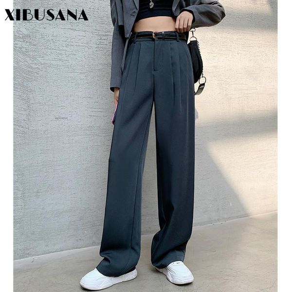 women's pants & capris xibusana women wide leg 2021 spring autumn high waist office lady suit pant casual female long trousers straight, Black;white
women's pants & capris xibusana women wide leg 2021 spring autumn high waist office lady suit pant casual female long trousers straight, Black;white