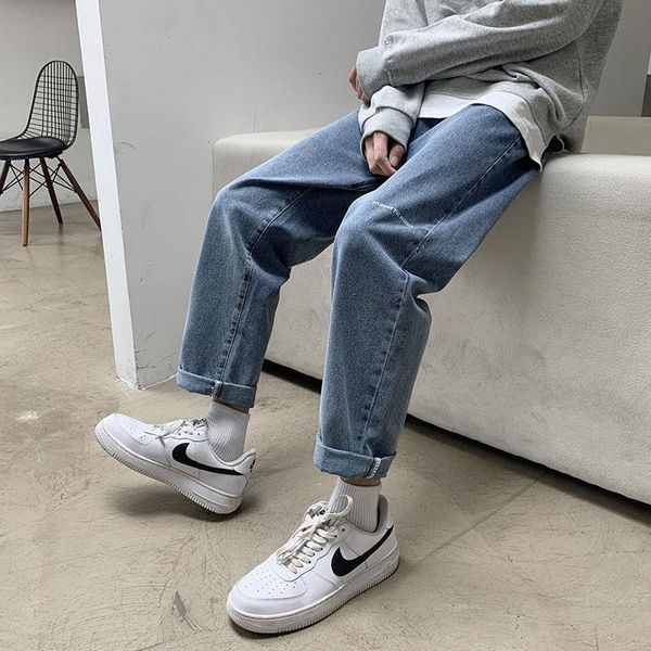 men's jeans mens fashion loose straight baggy casual cowboy mans streetwear cotton long pants hip hop trousers autumn, Blue
men's jeans mens fashion loose straight baggy casual cowboy mans streetwear cotton long pants hip hop trousers autumn, Blue