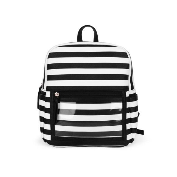 backpack wholesale blue stripes ,women pu leather backpack, school kids with clear pvc pocket dom1091023
backpack wholesale blue stripes ,women pu leather backpack, school kids with clear pvc pocket dom1091023