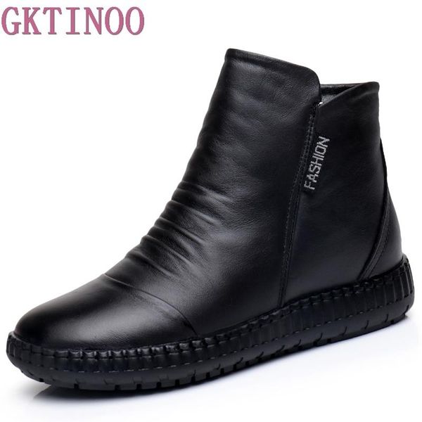 autumn fashion women genuine leather boots handmade vintage flat ankle botines shoes woman winter botas, Black
autumn fashion women genuine leather boots handmade vintage flat ankle botines shoes woman winter botas, Black
