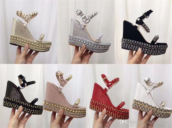 sandals women high heels red bottom cataclou studs wedge platform fashion ladies spikes rivets studded shoe g261, Black
sandals women high heels red bottom cataclou studs wedge platform fashion ladies spikes rivets studded shoe g261, Black