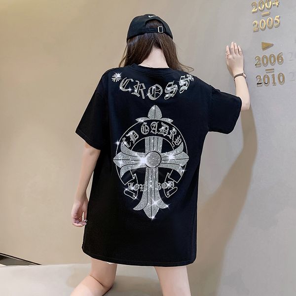factory ch 2021 spring summer short sleeve heavy industry diamond sanskrit cross black and white t-shirt women's mid
factory ch 2021 spring summer short sleeve heavy industry diamond sanskrit cross black and white t-shirt women's mid