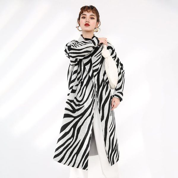 women's wool & blends big zebra pattern size long thick woolen coat parkas sleeve women fashion tide autumn winter 2021 1dd083101, Black
women's wool & blends big zebra pattern size long thick woolen coat parkas sleeve women fashion tide autumn winter 2021 1dd083101, Black