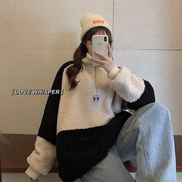 women's hoodies & sweatshirts sweater plush thickened style lamb cashmere wool autumn and winter korean version, Black
women's hoodies & sweatshirts sweater plush thickened style lamb cashmere wool autumn and winter korean version, Black