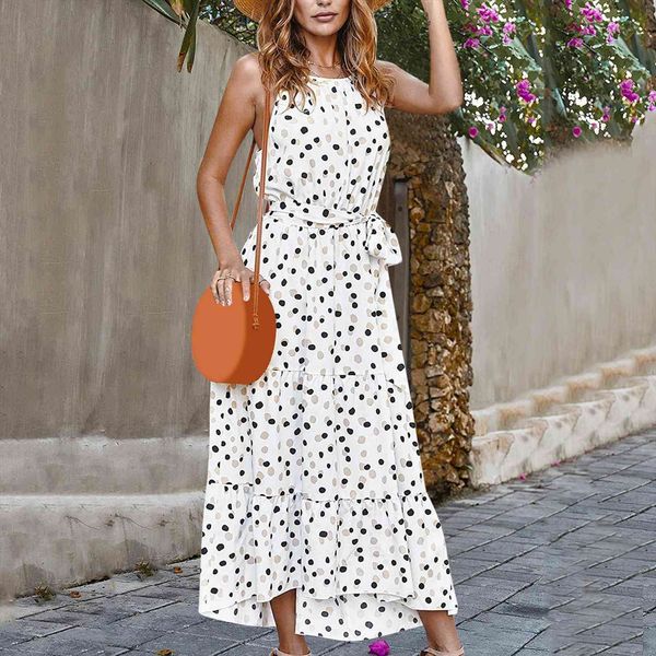 bohemian dot printed summer women dress plus size maxi casual sleeveless vestido de mujer, Black;gray
bohemian dot printed summer women dress plus size maxi casual sleeveless vestido de mujer, Black;gray