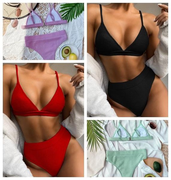 women's swimwear push up bikini set swimsuits high waist women ribbed biquini bathing suits brazilian bikinis 2021 bathers, White;black
women's swimwear push up bikini set swimsuits high waist women ribbed biquini bathing suits brazilian bikinis 2021 bathers, White;black