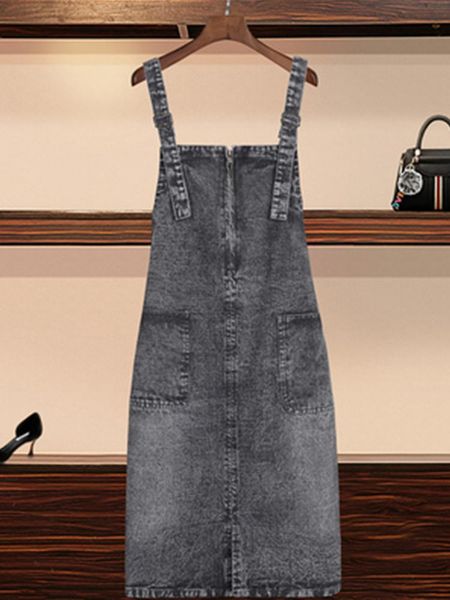 casual dresses jean strap women dress fashion spring autumn mid waist a line solid color elegant clothes female summer 2021 zipper, Black;gray
casual dresses jean strap women dress fashion spring autumn mid waist a line solid color elegant clothes female summer 2021 zipper, Black;gray