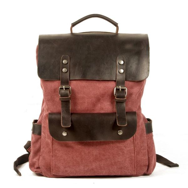 women backpack bags lapbag mochila girls school bookbag rucksack canvas leather hiking