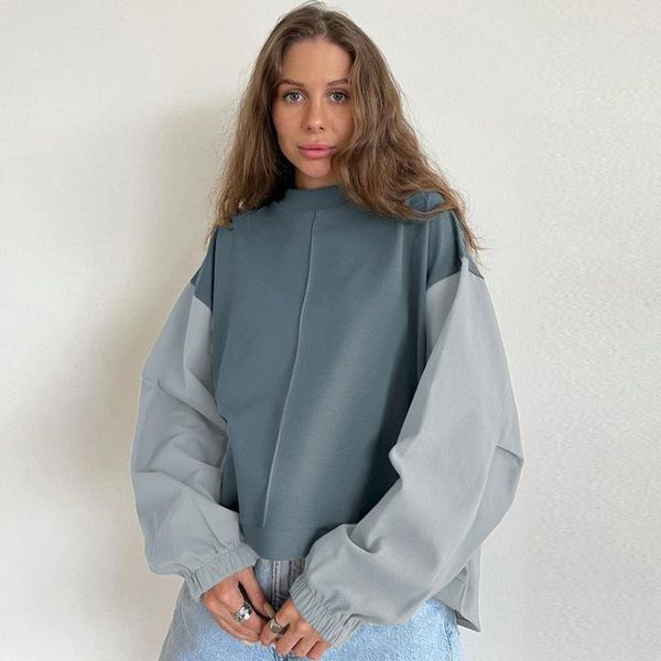 women's sweaters 2021 autumn pullover coats color stitching round neck long sleeve loose casual hoodie sweatshirts, White;black
women's sweaters 2021 autumn pullover coats color stitching round neck long sleeve loose casual hoodie sweatshirts, White;black