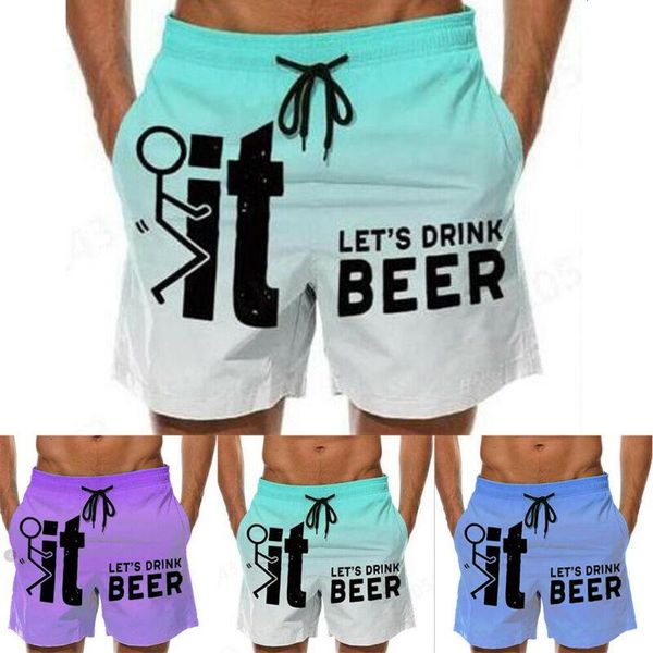 men's shorts mens printed clothing beach short pants casual loose summer beachwear letter beer men, White;black
men's shorts mens printed clothing beach short pants casual loose summer beachwear letter beer men, White;black