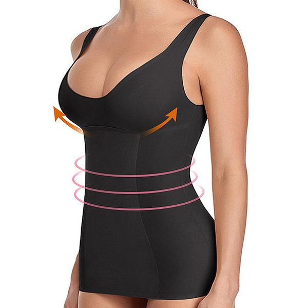 women's shapers tummy control shapewear camisole tank seamless body shaper waist trainer corsets compression top, Black;white
women's shapers tummy control shapewear camisole tank seamless body shaper waist trainer corsets compression top, Black;white