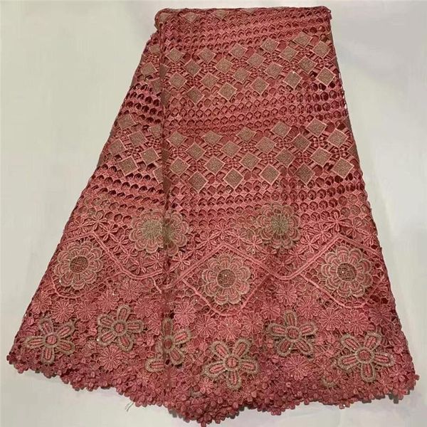 ribbon african lace fabric 3d embroidered stones latest cord 2021 guipure nigerian for women, Pink;blue 
ribbon african lace fabric 3d embroidered stones latest cord 2021 guipure nigerian for women, Pink;blue