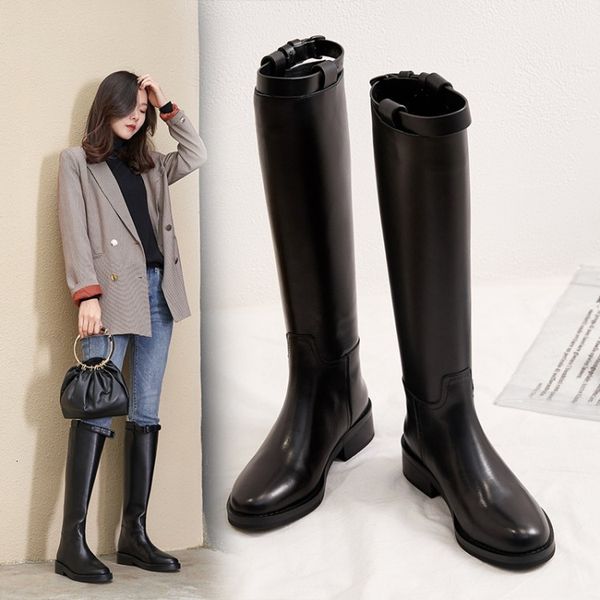 boots fashion women knee high round toe low heel genuine leather woman riding boots high autumn winter shoes women pdnr, Black
boots fashion women knee high round toe low heel genuine leather woman riding boots high autumn winter shoes women pdnr, Black