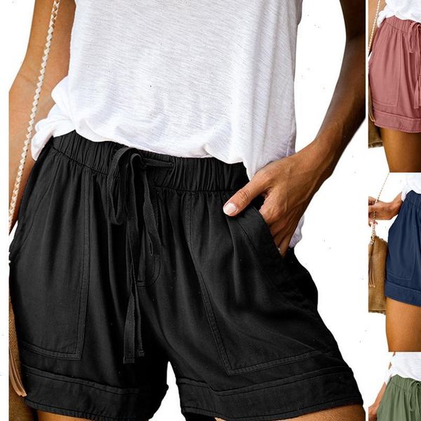 womens shorts plus size women casual solid multi pocket woman drawstring short pants spodenki for, White;black
womens shorts plus size women casual solid multi pocket woman drawstring short pants spodenki for, White;black