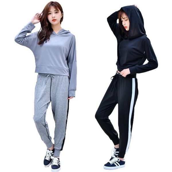 two piece dress autumn women s suits pink suit fashion long sleeve bandage stripe splice hooded sweatshirt pants set, White
two piece dress autumn women s suits pink suit fashion long sleeve bandage stripe splice hooded sweatshirt pants set, White