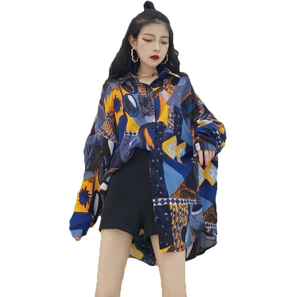 women's blouses & shirts retro style printed shirt blouse spring mid-length 2021 korean chic loose blusas mujer de moda 154b, White
women's blouses & shirts retro style printed shirt blouse spring mid-length 2021 korean chic loose blusas mujer de moda 154b, White