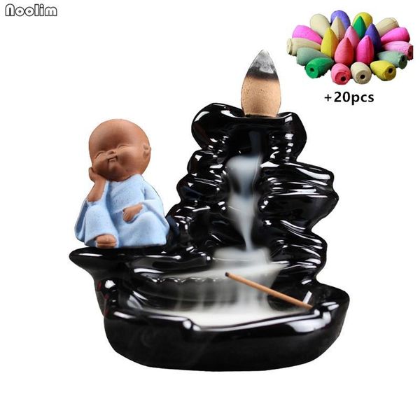 fragrance lamps little monk backflow incense burner home teahouse office decor ceramic stick holder buddha censer + 20pcs cones
fragrance lamps little monk backflow incense burner home teahouse office decor ceramic stick holder buddha censer + 20pcs cones