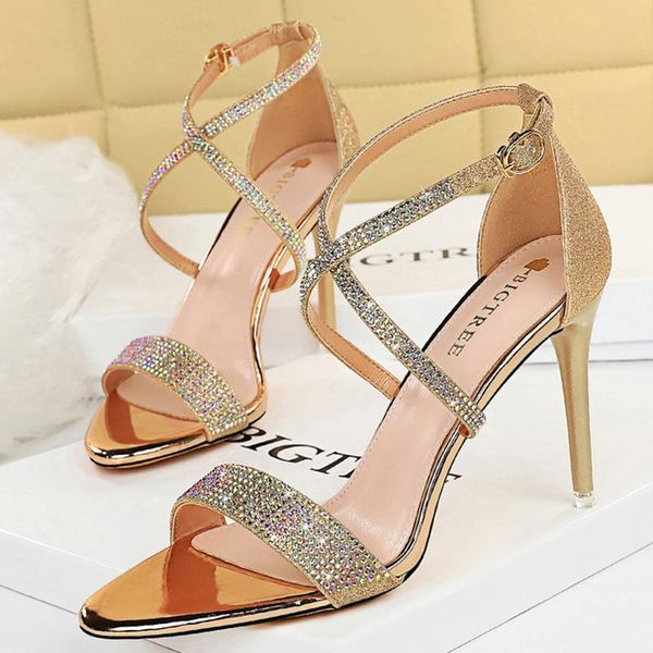 sandals 2021 women 9.5cm high heels strap crystal roman gold fetish lady gladiators summer stiletto stripper party prom shoes, Black
sandals 2021 women 9.5cm high heels strap crystal roman gold fetish lady gladiators summer stiletto stripper party prom shoes, Black