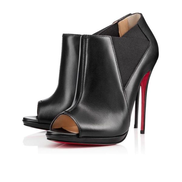 boots red bottom high heels patent leather women party wedding triple spikes pointed toes pumps dress shoes with box 37, Black
boots red bottom high heels patent leather women party wedding triple spikes pointed toes pumps dress shoes with box 37, Black