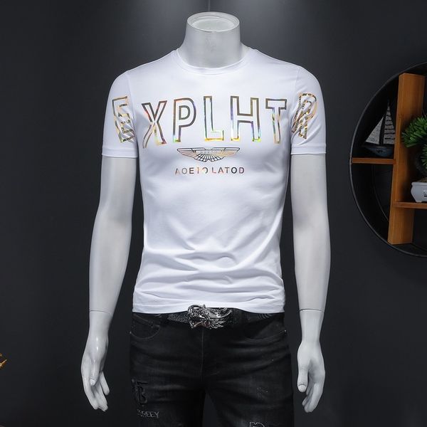 fashion t shirts 2021 summer men's stamping double mercerized cotton round neck short sleeve simple, White;black
fashion t shirts 2021 summer men's stamping double mercerized cotton round neck short sleeve simple, White;black