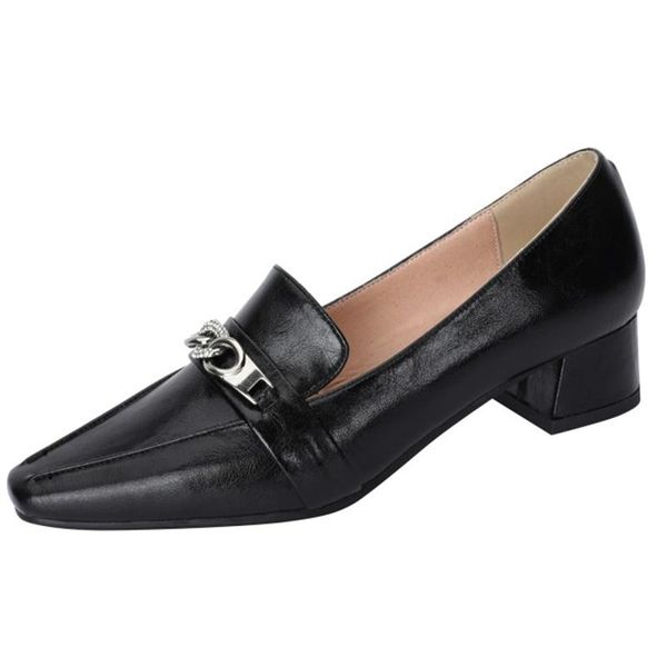 dress shoes woman genuine leather square heels pumps women 2021 spring autumn party wedding women's, Black
dress shoes woman genuine leather square heels pumps women 2021 spring autumn party wedding women's, Black
