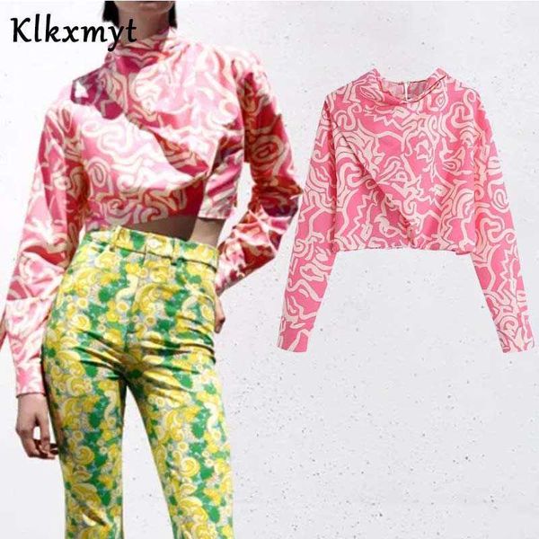 klkxmyt za blouse women pink print vintage bow tied long sleeve female back opening chic summer shirts 210527, White
klkxmyt za blouse women pink print vintage bow tied long sleeve female back opening chic summer shirts 210527, White