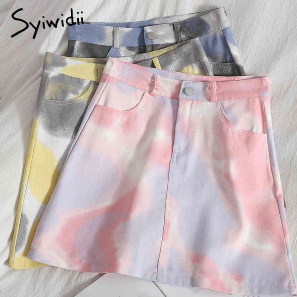 syiwidii high waist mini denim skirt women zipper a-line pink yellow tie dye summer clothes korean fashion new office lady 210417, Black
syiwidii high waist mini denim skirt women zipper a-line pink yellow tie dye summer clothes korean fashion new office lady 210417, Black