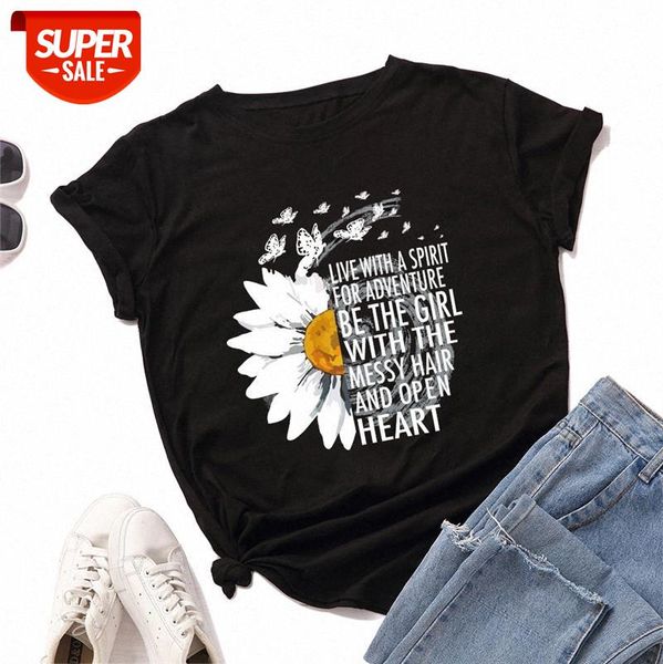 women's loose round neck short-sleeved sunflower cotton t-shirt blouse t390 #up7w, White
women's loose round neck short-sleeved sunflower cotton t-shirt blouse t390 #up7w, White
