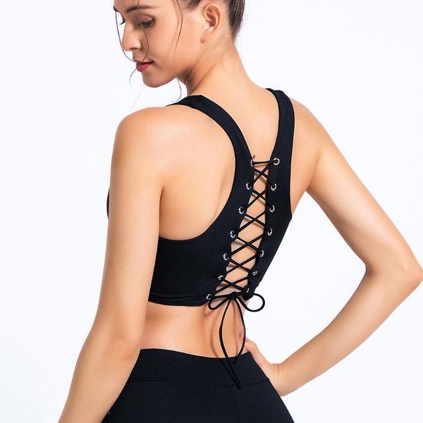 women sports running vest strappy sport bra shockproof yoga bras push up sportswear fitness shirt crop jersey gym clothing, White;black
women sports running vest strappy sport bra shockproof yoga bras push up sportswear fitness shirt crop jersey gym clothing, White;black