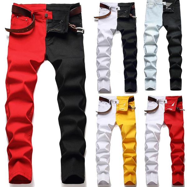 men's jeans mens slim fits stretch skinny casual patchwork cotton long trousers fahsion, Blue
men's jeans mens slim fits stretch skinny casual patchwork cotton long trousers fahsion, Blue