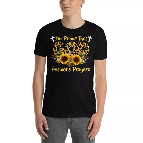 i'm proof that god answers prayers cool christian leopard lover gifts t-shirt, White;black
i'm proof that god answers prayers cool christian leopard lover gifts t-shirt, White;black
